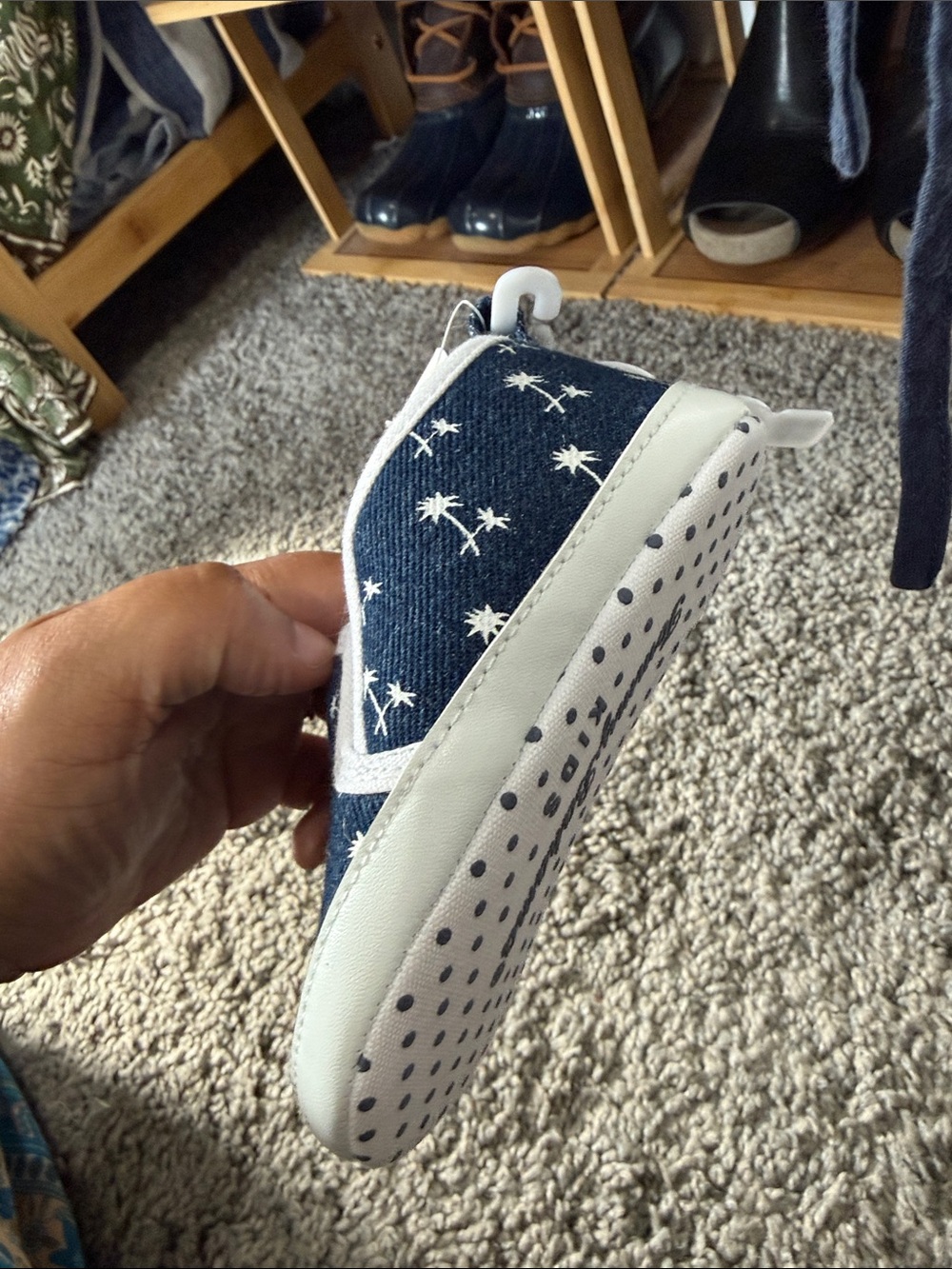 New Tags Tommy Bahama Kids Navy Palm-Print Slip-On Shoes 12-18 months - Picture 4 of 7